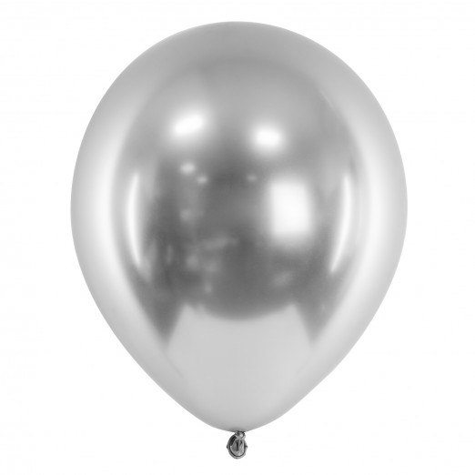 Balony Glossy - srebrne,...