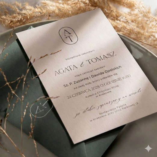 Zaproszenia ślubne Monogram I