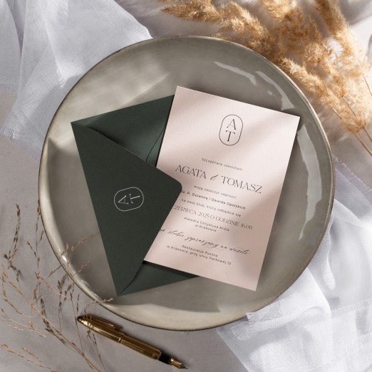 Zaproszenia ślubne Monogram I