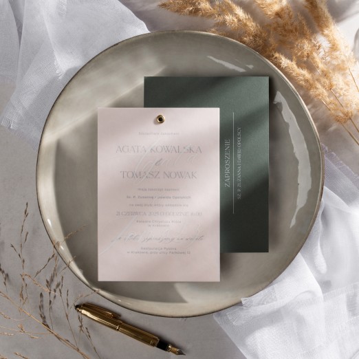 Zaproszenia ślubne z kalką...